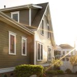 sun shining directly on a residential house