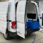 Picking up dry fogging machine using the service van