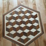 Floor featuring a herringbone pattern