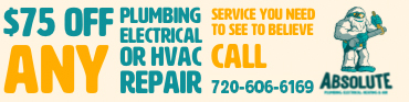 ad banner for Absolute Plumbing, Electrical, Heating and Air - Duct Cleaning