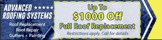ad banner for Advanced Roofing Systems - Full Roof Replacement