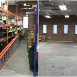 A large open warehouse space