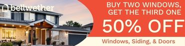 ad banner for Bellwether Windows, Siding, and Doors - Windows