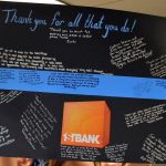 FirstBank large thank you card with handwritten notes