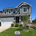 Front of a house with newly painted exterior