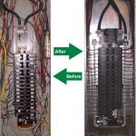 Before and after fixing electrical panel