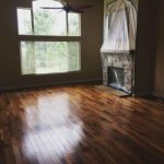 empty room with shiny hardwood flooring
