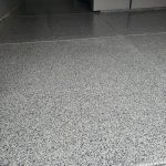 Gray epoxy garage floor