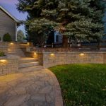 concrete steps at the back of the house
