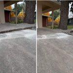 before and after comparison of concrete walkway repair