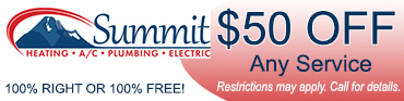ad banner for Summit Heating, A/C, Plumbing, Electric