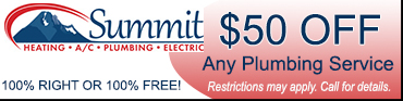 Ad Banner for Summit Heating, A/C, Plumbing, Electric
